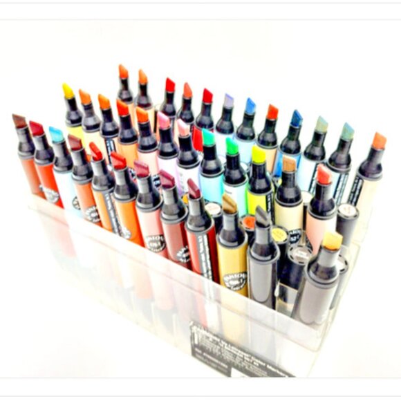 PANATONE TRIA by Letraset Art Color Markers 3 Tip w/Case EXCELLENT Tested D/C - Picture 2 of 10